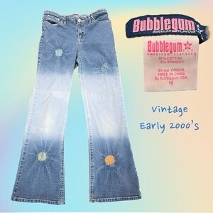 Vtg 2000’s Junior Girls Bubblegum Flair Jeans Sz 12
